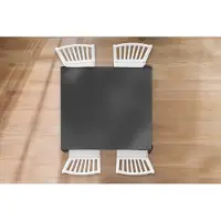 KitchenYeah Tafelkleed - Tafellaken - 100x100 cm - Zwart - Effen kleur - Binnen en Buiten
