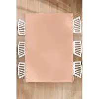 KitchenYeah Tafelkleed - Tafellaken - 180x260 cm - Abrikoos - Roze - Pastel - Effen - Kleur - Binnen en Buiten