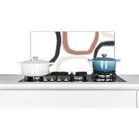 KitchenYeah Spatscherm keuken 70x30 cm - Kookplaat achterwand Minimalisme - Geometrische vormen - Pastel - Patronen - Muurbeschermer - Spatwand fornuis - Hoogwaardig aluminium