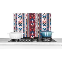 KitchenYeah Spatscherm keuken 70x50 cm - Kookplaat achterwand Bloemen - Patronen - Planten - Abstract - Minimalisme - Muurbeschermer - Spatwand fornuis - Hoogwaardig aluminium