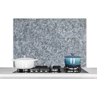 KitchenYeah - Spatscherm keuken - Graniet print - Steen - Grijs - Zwart - Spatwand - Keuken achterwand - 100x65 cm - Muurbeschermer