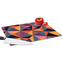 KitchenYeah Glazen Snijplank - 39x28 - Geometrie - 3D - Driehoek - Patronen - Snijplanken Glas