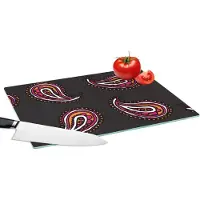 KitchenYeah Glazen Snijplank - 39x28 - Retro - Bandana - Patroon - Snijplanken Glas