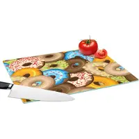 KitchenYeah Glazen Snijplank - 39x28 - Donuts - Patronen - Sterren - Snijplanken Glas
