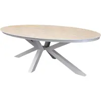 AVH-Collectie Talitha dining tuintafel 220x114xH75 cm ovaal latte sintered stone blad