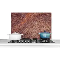 KitchenYeah Spatscherm keuken 80x55 cm - Kookplaat achterwand Roest - Patronen - Abstract - Muurbeschermer - Spatwand fornuis - Hoogwaardig aluminium