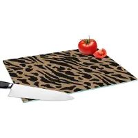 KitchenYeah Glazen Snijplank - 39x28 - Patronen - Design - Panterprint - Snijplanken Glas