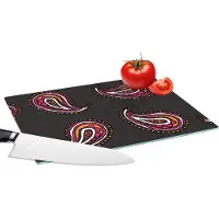 KitchenYeah Glazen Snijplank - 28x20 - Retro - Bandana - Patroon - Snijplanken Glas