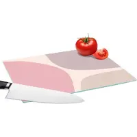 KitchenYeah Glazen Snijplank - 28x20 - Design - Pastel - Minimalisme - Snijplanken Glas