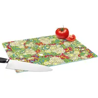 KitchenYeah Glazen Snijplank - 39x28 - Patronen - Bloemen - Lente - Snijplanken Glas