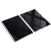 Tulup Glazen Snijplank - Zwart Prikbord Snijplank Glas - SET van 2 STUKS 40 x 52 cm - Anti-Slip Snijplanken-Snijplanken Glas-UV Gelaagd Glas Serveerplanken-Dienblad-Kookbenodigdheden