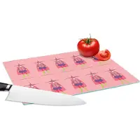 KitchenYeah Glazen Snijplank - 28x20 - Carnaval - Patronen - Joker - Snijplanken Glas
