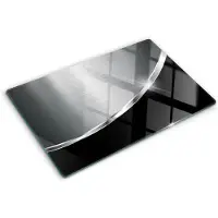 Tulup Glazen Snijplank - Zilver Textuur Anti-Slip Snijplank - 80 x 52 cm - Snijplank Glas - Groot Formaat Dienblad - Snijplank van Glas - Serveerplank van glas - Kookbenodigdheden