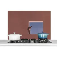 KitchenYeah Spatscherm keuken - Vintage - Design - Man - Keuken - Achterwand keuken - Spatscherm - Spatwand - 100x65 cm