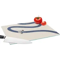 KitchenYeah Glazen Snijplank - 39x28 - Meisje - Recycle - Vintage - Snijplanken Glas