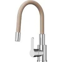 Granitan Keukenkraan Grado Plus - met Flexibele Uitloop en Draaibare Perlator - Beige