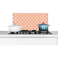 KitchenYeah Achterwand keuken - Spatwand - Patronen - Keuken - Design - Figuren - Hart - 60x30 cm - Spatscherm