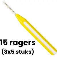 Lactona Easygrip Ragers Recht-XX-Small - 2.5mm - Geel - 3 x 5 stuks - Voordeelverpakking