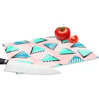 KitchenYeah Glazen Snijplank - 28x20 - Design - Jaren 80 - Abstract - Pastel - Snijplanken Glas