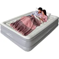 Aerorest Supreme Plush XL luchtbed | 2-persoons hoog luchtmatras | Extra lang 210 cm | Met ingebouwde elektrische pomp | Logeerbed of als tijdelijk matras