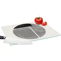 KitchenYeah Glazen Snijplank - 39x28 - Minimalisme - Cirkel - Design - Snijplanken Glas