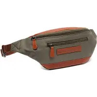 The Chesterfield Brand gordeltas Velta Leather Waist Pack Steel Green olijfgroen