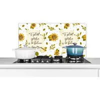 KitchenYeah Spatscherm keuken 80x40 cm - Kookplaat achterwand Quotes - Spreuken - To plant a garden is to believe in tomorrow - Muurbeschermer - Spatwand fornuis - Hoogwaardig aluminium