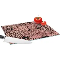 KitchenYeah Glazen Snijplank - 39x28 - Koraal - Roze - Structuur - Patronen - Snijplanken Glas