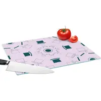 KitchenYeah Glazen Snijplank - 39x28 - Goochelaar - Patronen - Konijnen - Snijplanken Glas