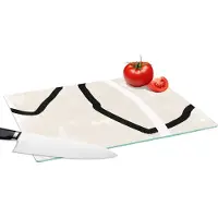 KitchenYeah Glazen Snijplank - 39x28 - Roze - Minimalisme - Design - Snijplanken Glas