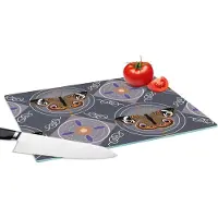 KitchenYeah Glazen Snijplank - 39x28 - Patronen - Vlinders - Abstract - Snijplanken Glas