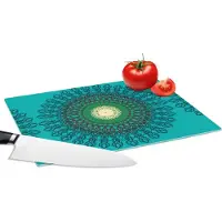 KitchenYeah Glazen Snijplank - 28x20 - Mandala - Design - Patronen - Filigraan - Snijplanken Glas