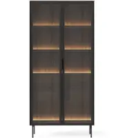NADUVI Collection Vitrinekast Cala | mdf bruin 91.5x194.6x39.3 cm vitrinekasten | NADUVI