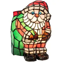 Clayre & Eef Tafellamp Kerstman 17x11x22 cm E14/max 1x15W Meerkleurig Glas