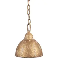 Clayre & Eef hanglamp, diameter 20 cm, hoogte 22 cm, goudkleurig metaal