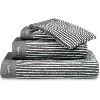 Vandyck Home Petit Ligne Off Black Handdoek 60x110