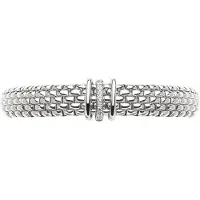 Fope Gioielli flex'it "panorama" 18 karaats witgouden armband met diamant maat m