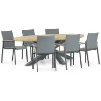 Lifestyle Garden Furniture Lifestyle Brandon/Diogo 240 cm dining tuinset 7-delig