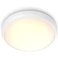 Philips Doris LED buitenlamp IP54 2.700K wit, wit / opaal, metaal, LED plafondlamp