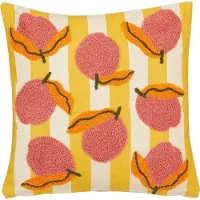 Mica Decorations Sierkussen Vita Wit / Geel / Roze 45 X 45 Cm