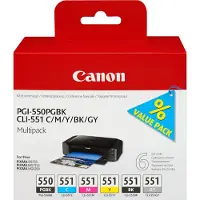 Canon PGI-550/CLI-551 Cartridges Combo Pack
