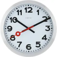 Nextime 3999ar Station Horloge Verre Blanc