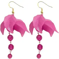 Charme Bijoux Zilveren -Flamingo -oorbellen -roze -goudkeur-