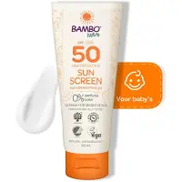 Bambo Nature Zonnebrandlotion - 50 SPF - Bescherming voor je kind en Hele Gezin - Waterafstotend, Geur- en Kleurstofvrij - Vegan & Dermatologisch Getest - 100 ML
