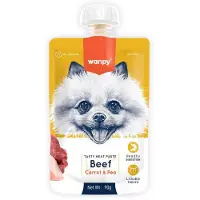 WANPY - Smakelijke vleespasta Hond Rund Wortel & Erwt - Voordeelpack 10 Stuks - Hondensnack