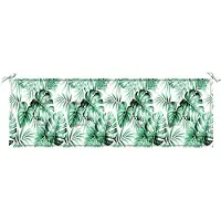 vidaXL Bank Kussen Oxford Stof Bladpatroon 150 x 50 x 3 cm