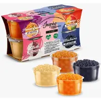 The Inspire Food Company Inspire Food Company - Bubble tea - Bubble Tea Parels - Popping Boba Pearls - Popping Fruitparels - Mango, Passievrucht, Litchi, Blauwe Bes - 4 x 100 gram