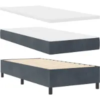 vidaXL Boxspring bed met hoofdeinde Donkergrijs 190 x 90 cm Fluweel
