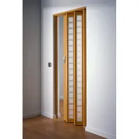 Marley New Generation vouwdeur in kleur beuken / geruit wit gesatineerd BxH 86x205 cm