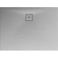 Schulte douchebak 100x140x4 cm Mineraalmarmer steen-optiek, composiet Steengrijs, inclusief afvoergarnituur, EP216114-117